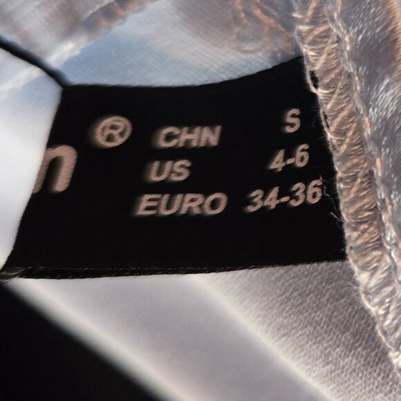 AIGEMAN Women Spaghetti Strap Sexy Maxi Dress Ruched High Slit Dress Sz: S Blue - Picture 10 of 11